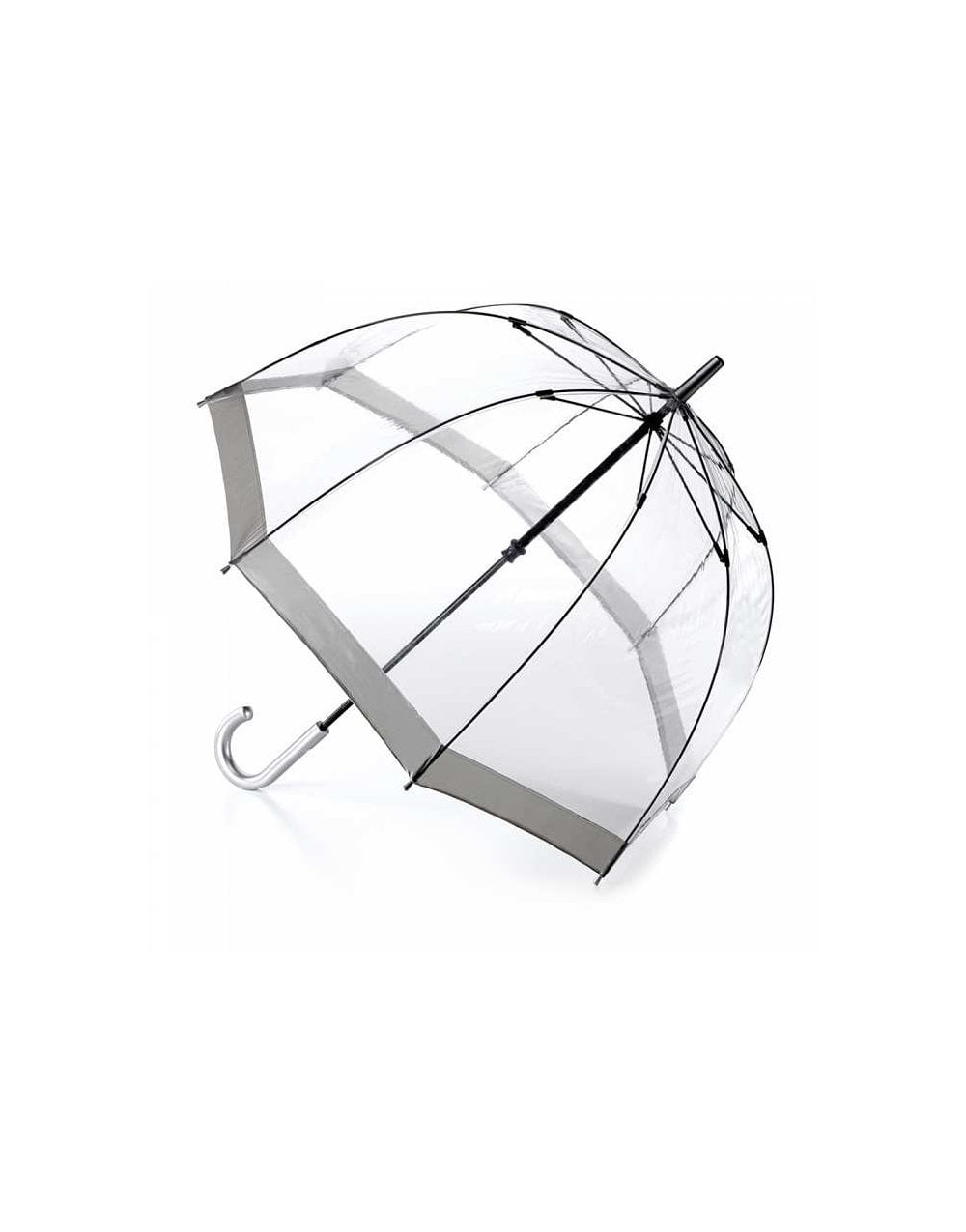 Fulton Silver Birdcage Umbrella