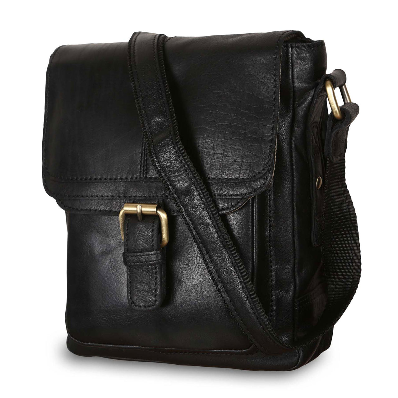 Ashwood Leather Battersea Small Body Bag - Black