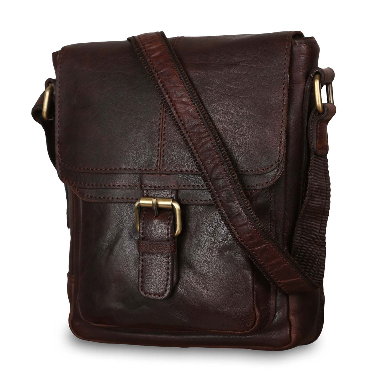 Ashwood Leather Battersea Brandy Small Body Bag