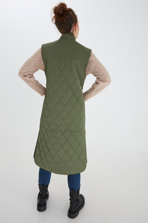Ichi Quilted Longline Gilet