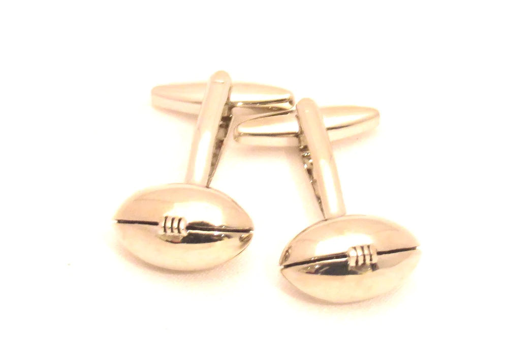 Van Buck Silver Rugby Ball Cufflink