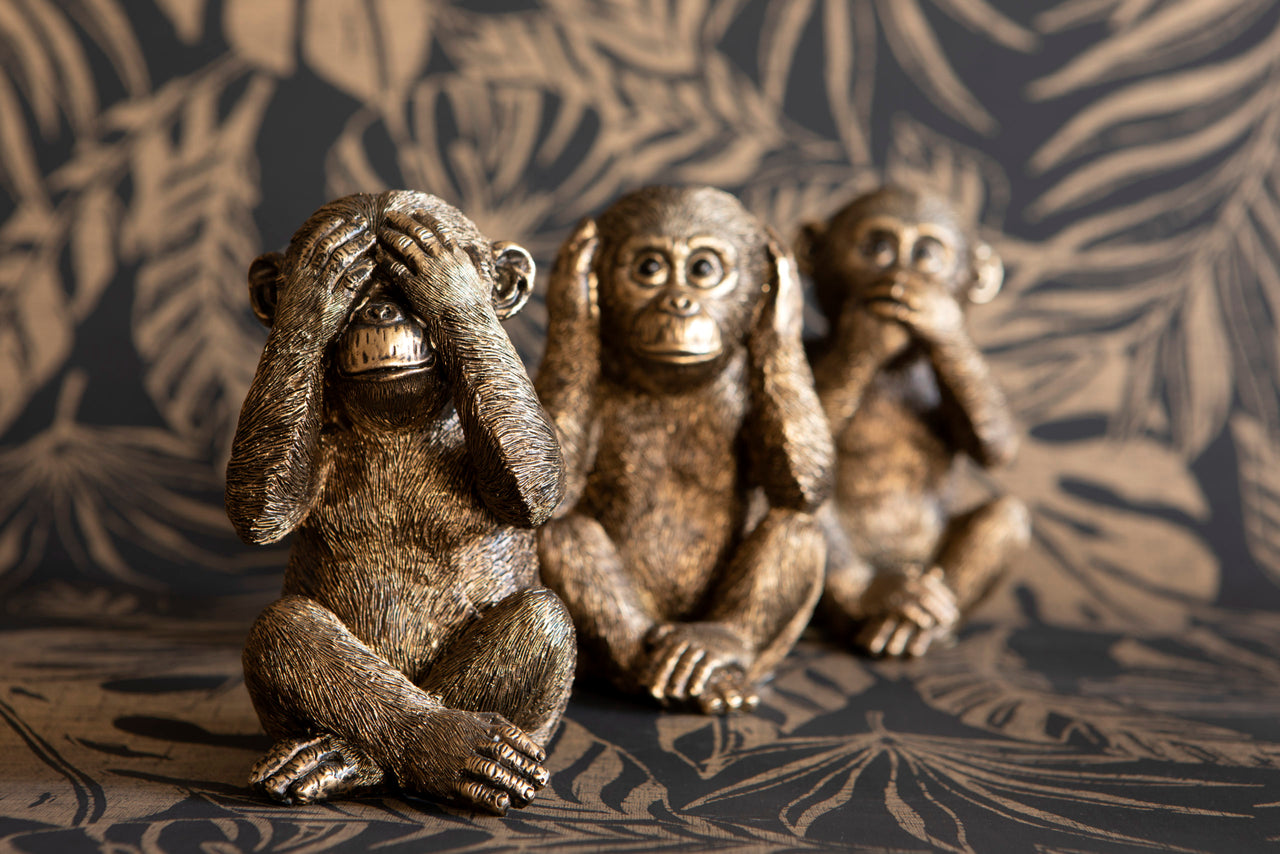 London Ornaments Bronze Monkeys