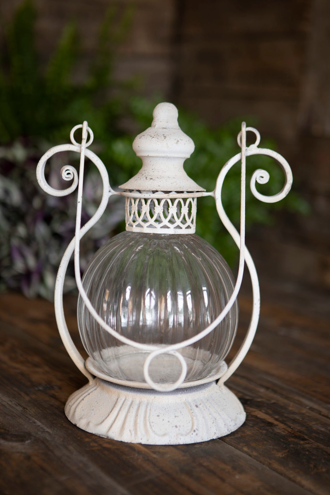 London Ornaments Glass Ridged Lantern