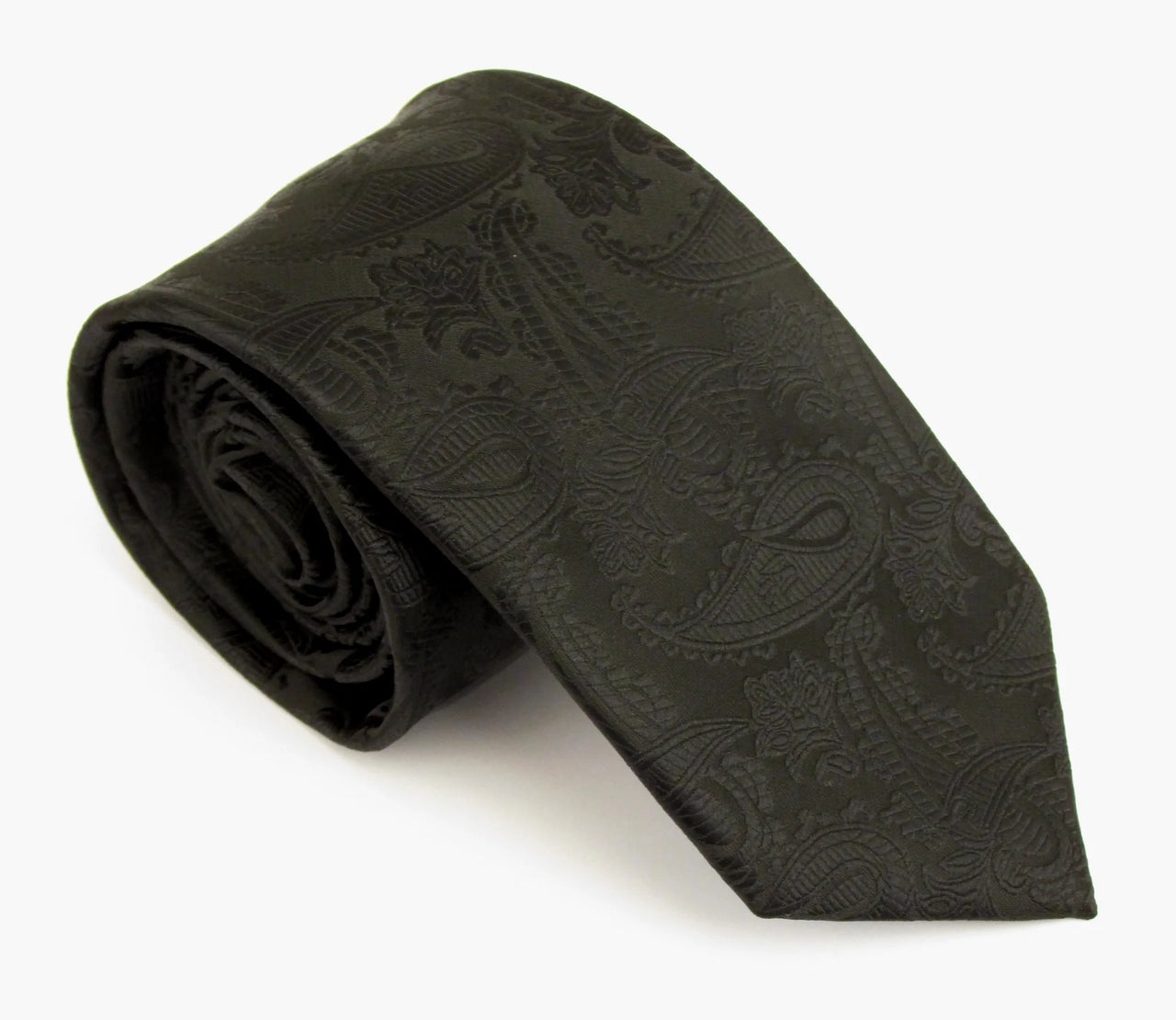 Van Buck Paisley Wedding Tie - Black