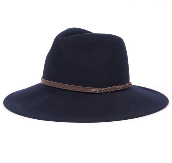 Barbour Tack Fedora Navy Hat