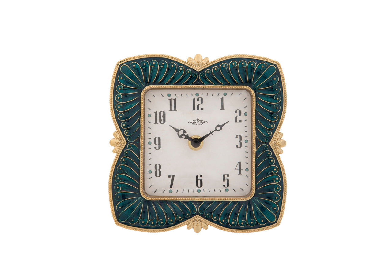London Ornaments Azure Enamel Clock