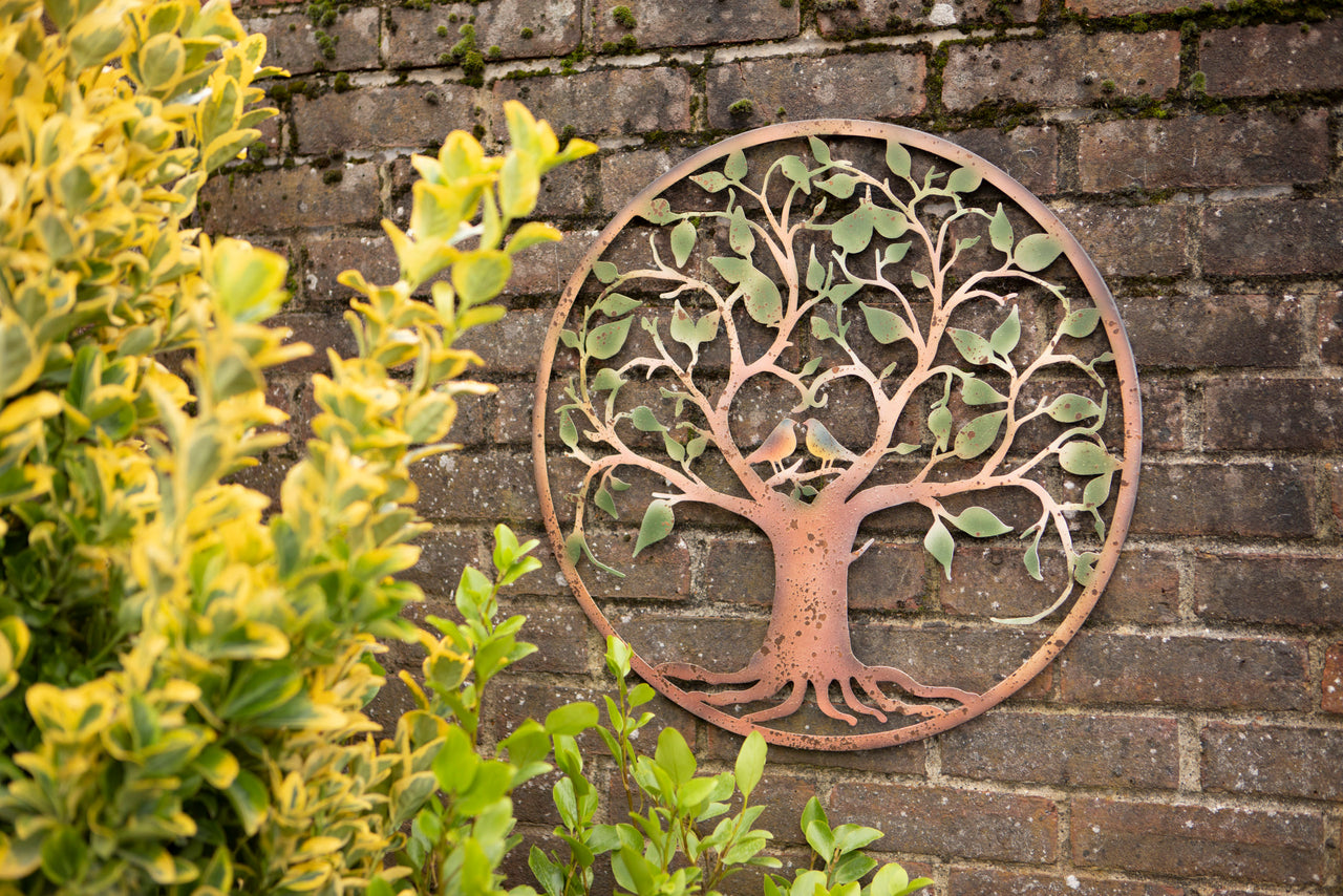 London Ornaments Love Birds Green Wall Plaque