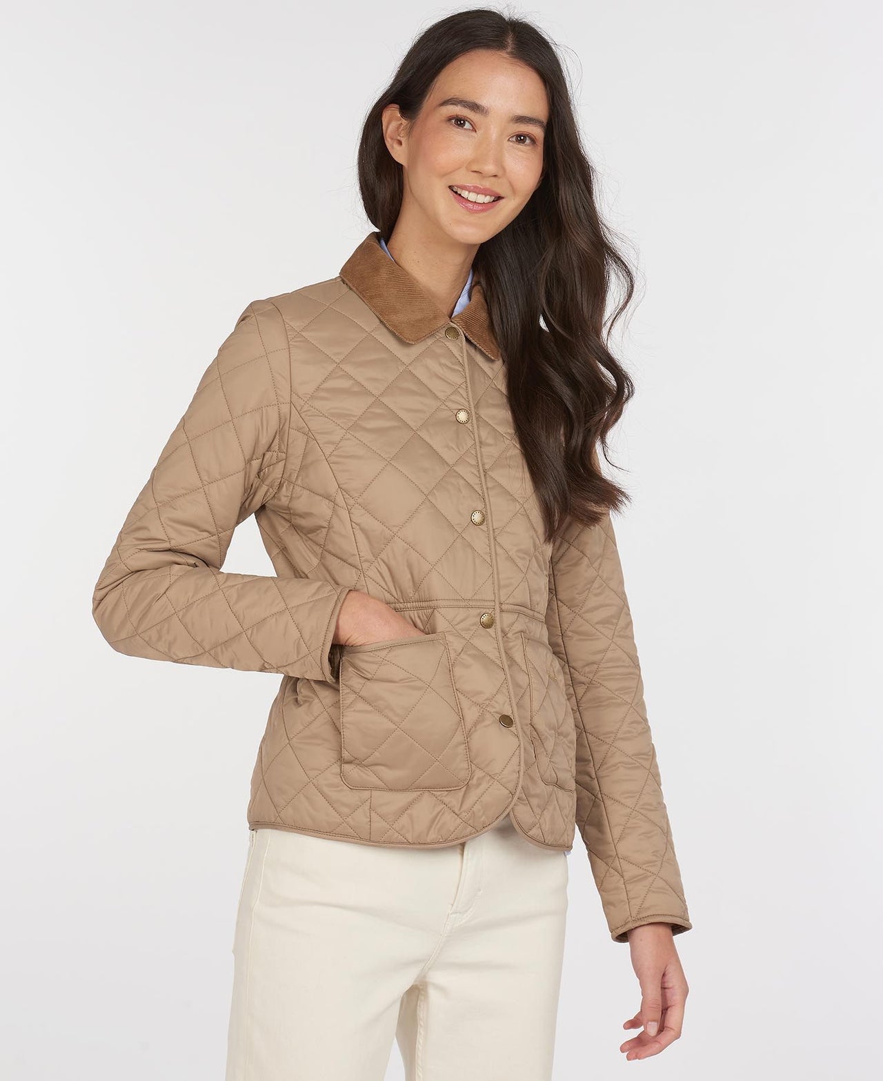 Barbour Deveron Quilted Jacket - Light Trench