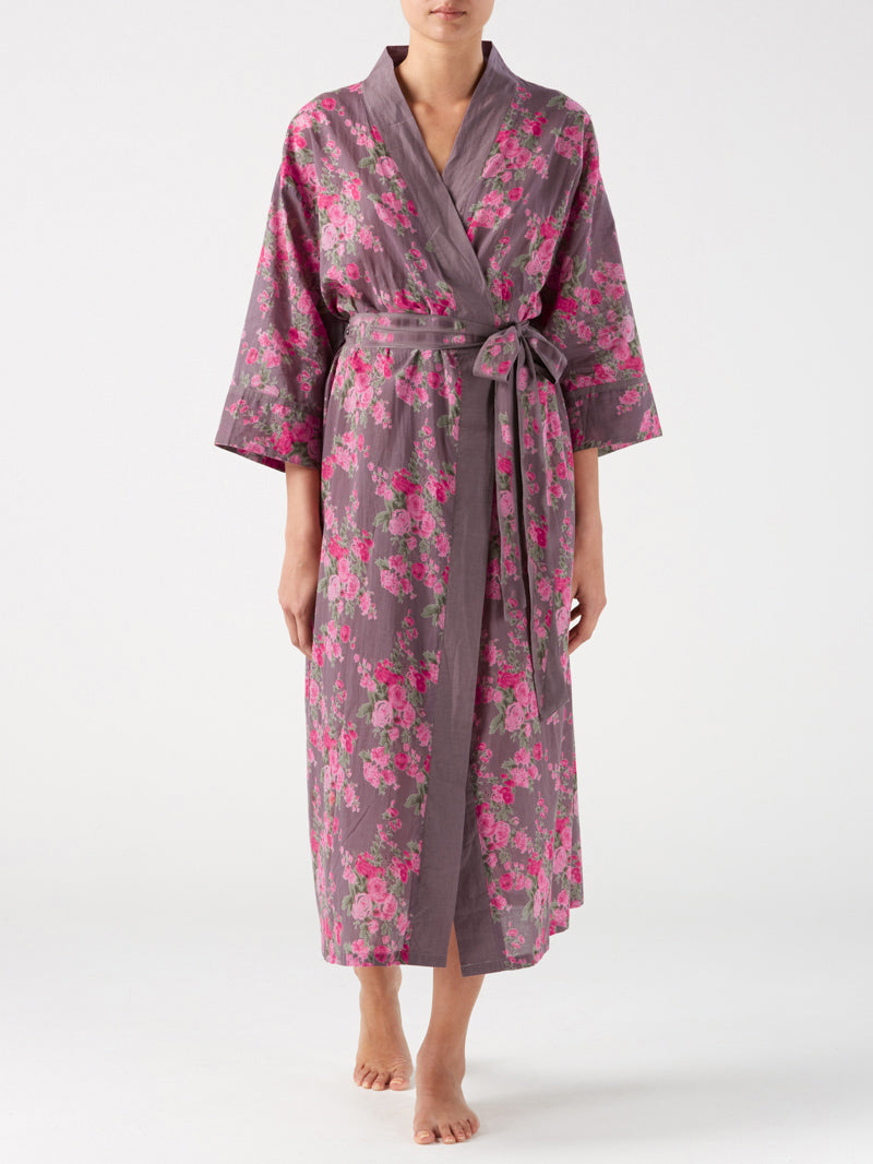 Gabrielle Parker Cotton Kimono - Plum Vintage Rose