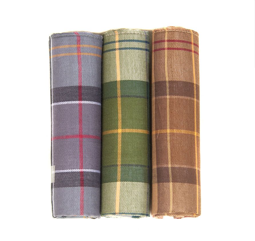 Barbour Tartan 2 Handkerchiefs