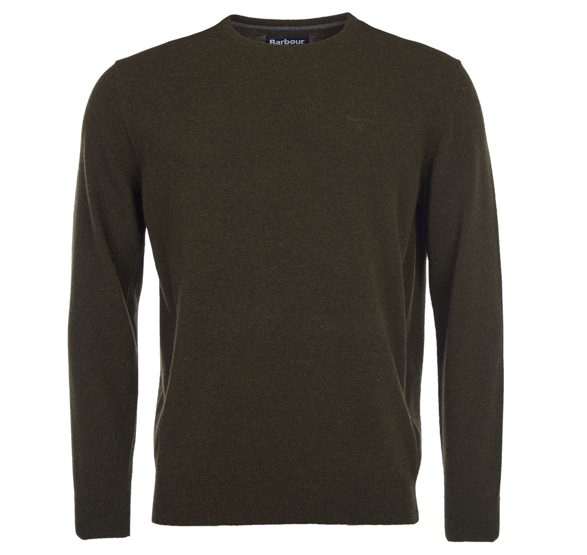 Barbour Essential Lambswool Crew Neck Jumper - Seaweed