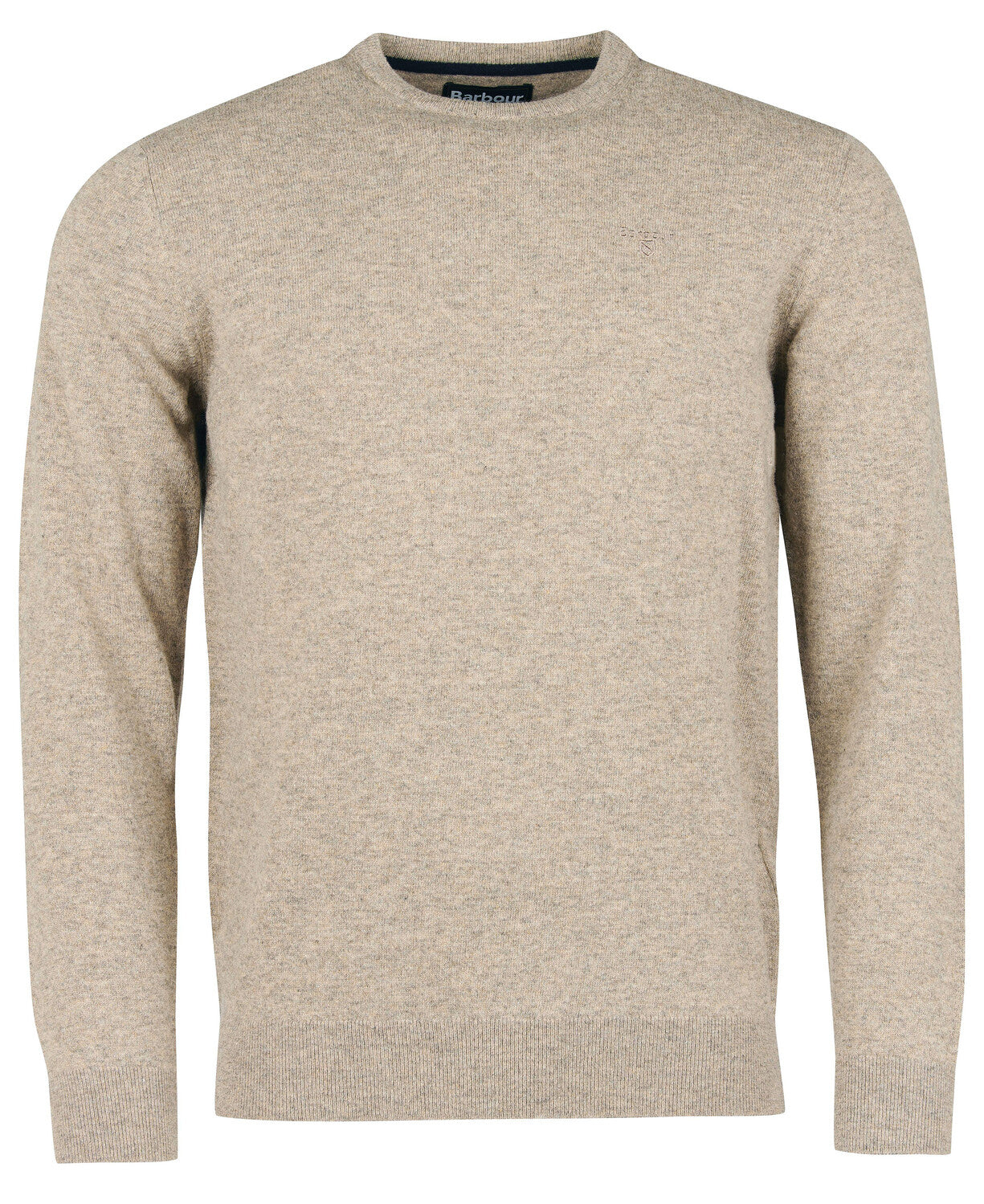 Barbour Essential Lambswool Crew Neck Jumper - Fossil