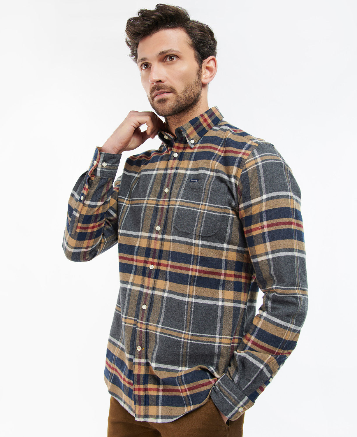 Barbour Ronan Tailored Shirt - Grey Marl