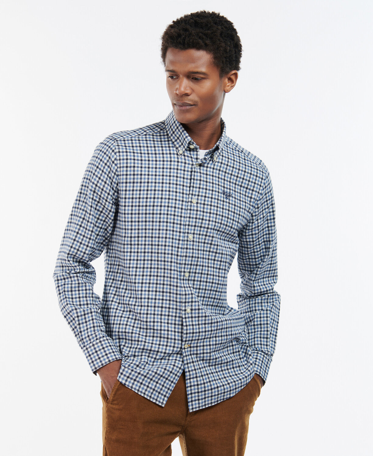Barbour Finkle Tailored Gingham Shirt - Navy