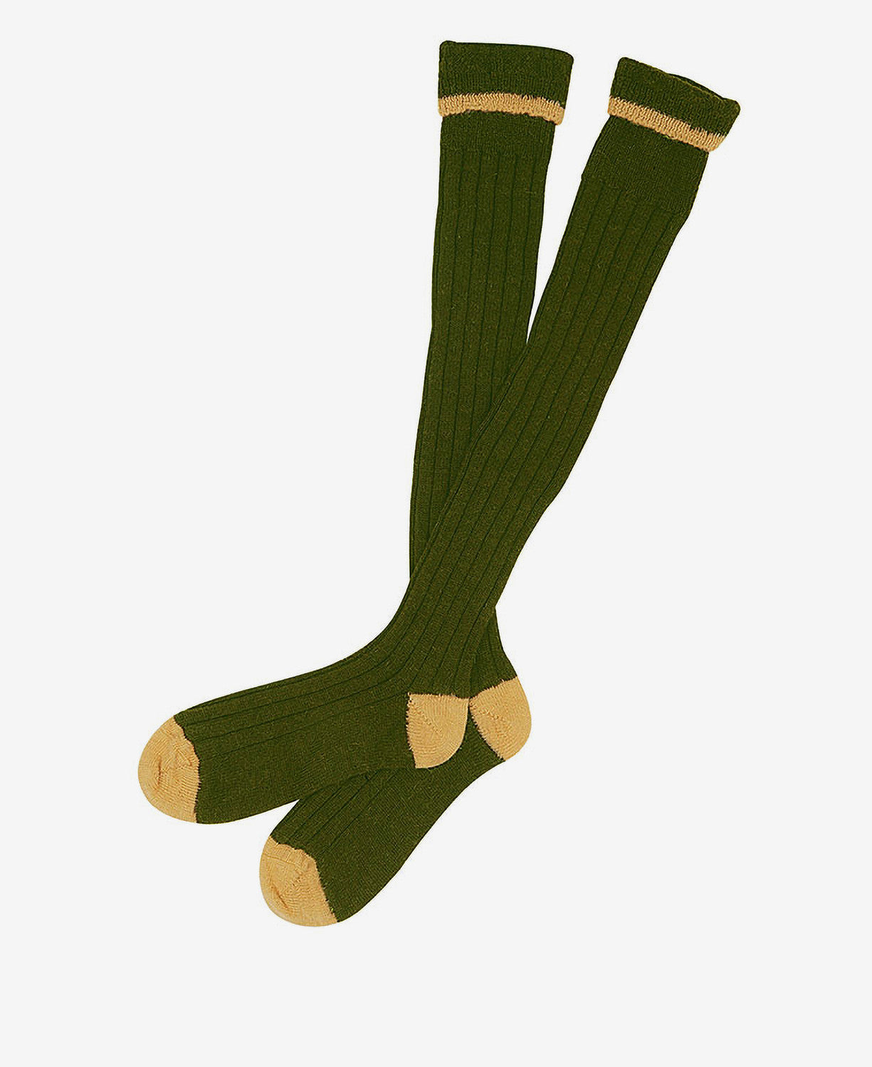 Barbour Contrast Gun Stockings - Olive/Gold