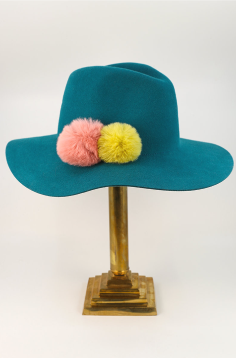 Powder Cassandra Wool Hat - Teal