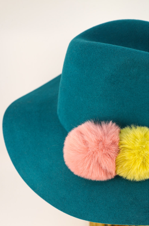 Powder Cassandra Wool Hat - Teal