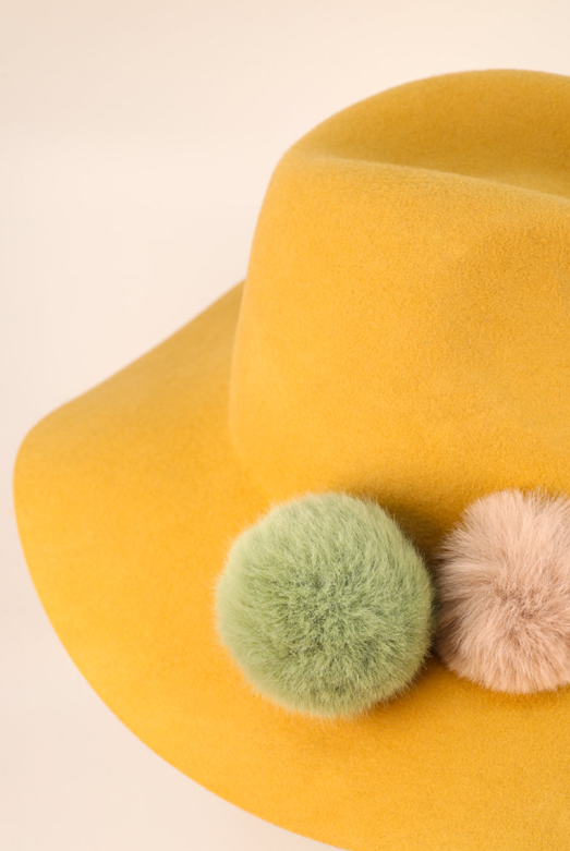 Powder Cassandra Wool Hat - Mustard