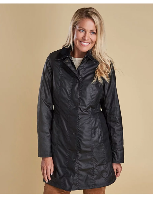 Barbour Belsay Wax Jacket - Black