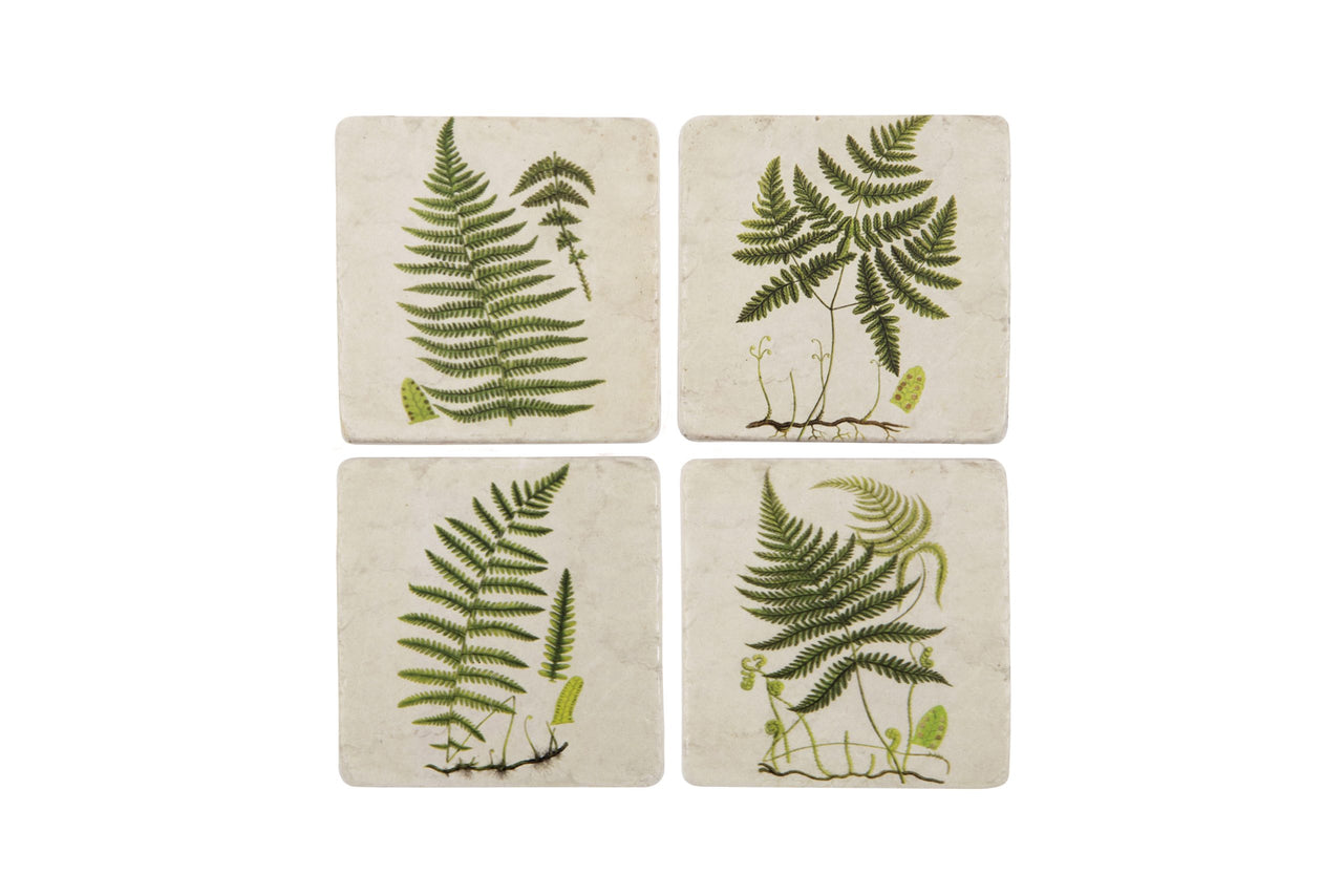 London Ornaments Green Fern Coasters
