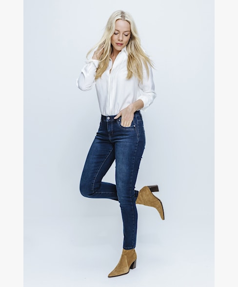 Red Button Jimmy Jeans - Darkstone