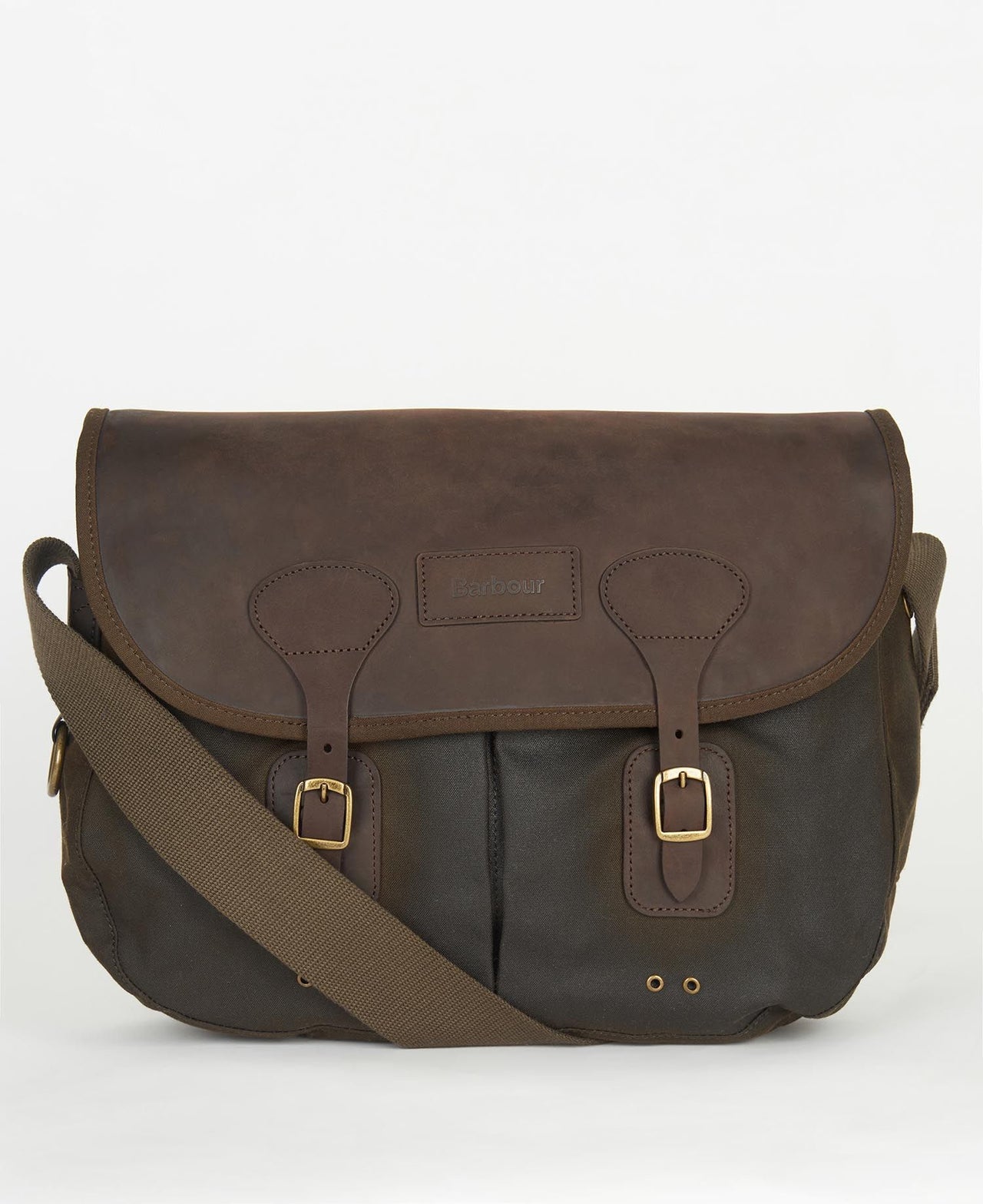 Barbour Wax Leather Tarras Crossbody Bag - Olive