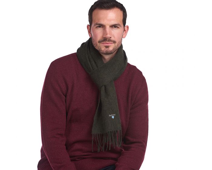 Barbour Plain Lambswool Scarf - Seaweed