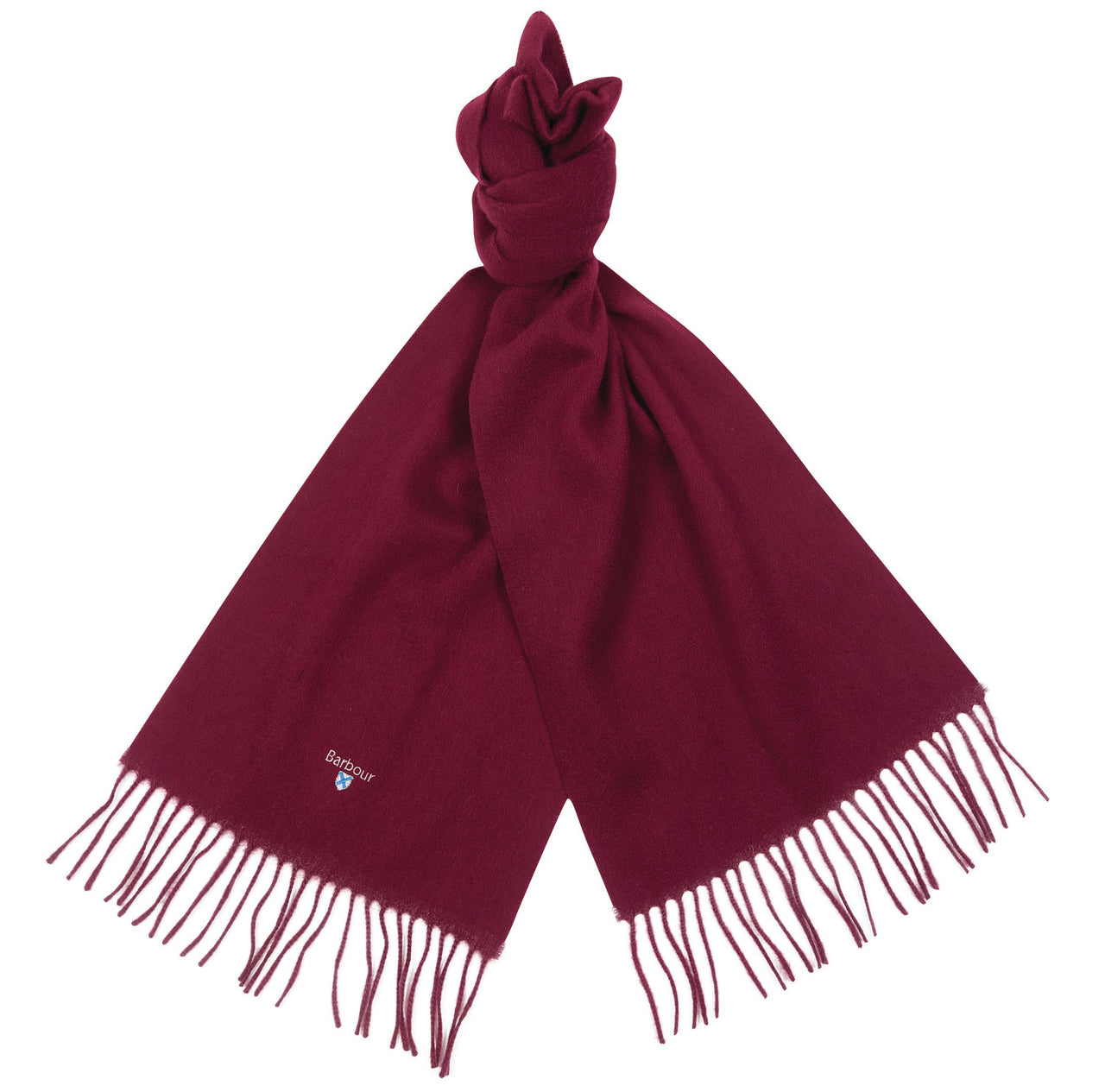 Barbour Plain Lambswool Scarf - Winter Red