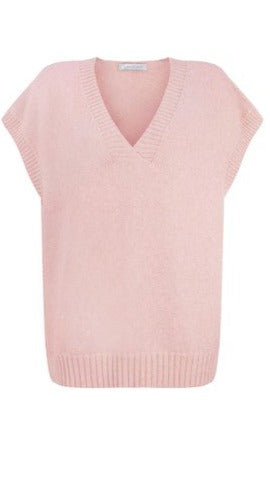 Amazing Woman Pirie Pale Pink V-Neck Knitted Vest