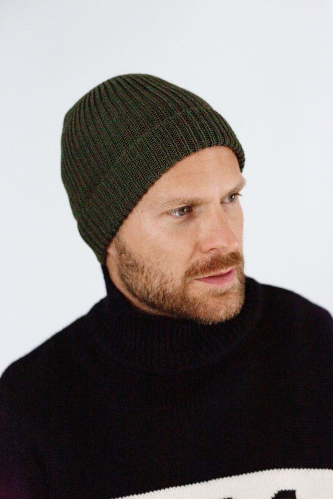 Peregrine Men's Porter Ribbed Beanie - Olive