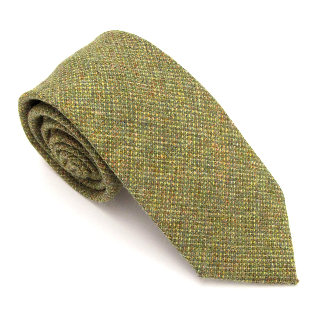 Van Buck Green Woodland Wool Tie
