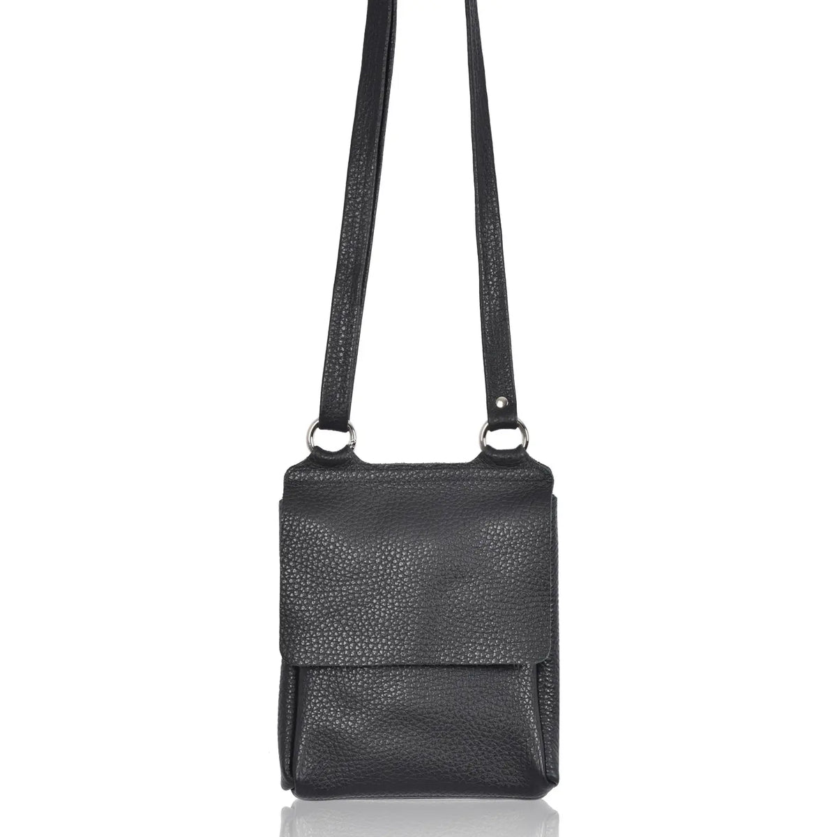 Owen Barry Leather Crossbody Bison Black Bag