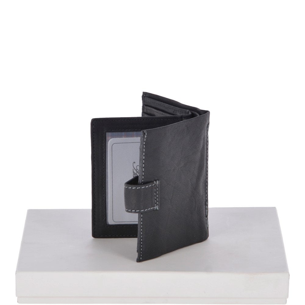 Ashwood Leather 1412-C Men's Black Wallet