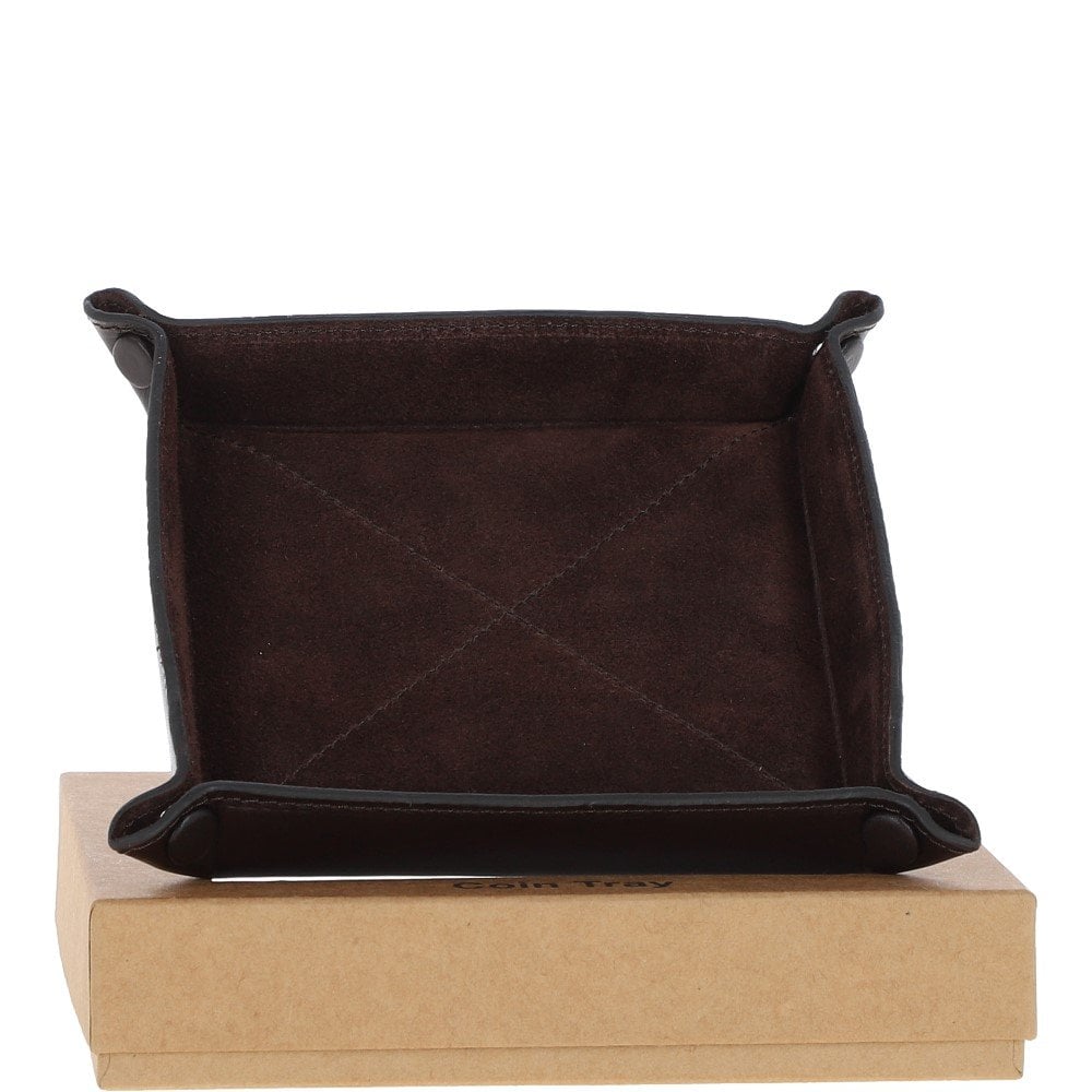 Ashwood Leather Coin Brown Tray