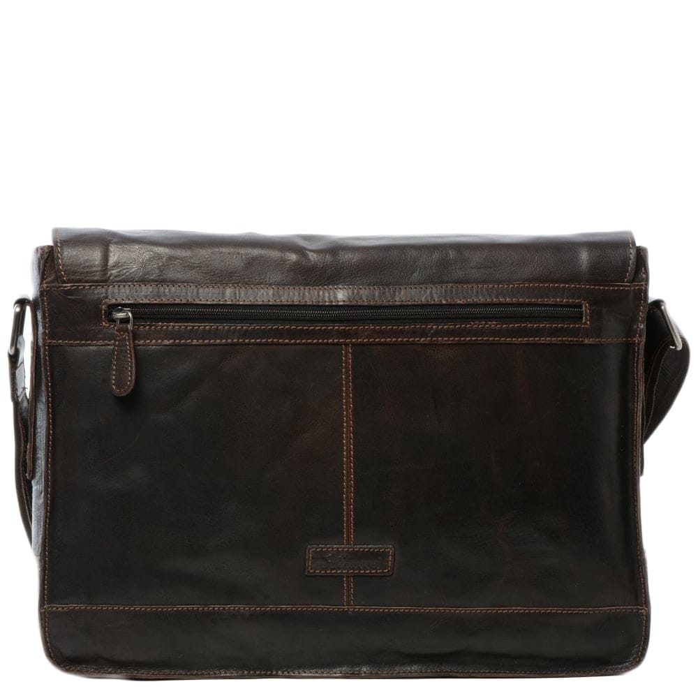 Ashwood Leather Crumble Brown Messenger Bag