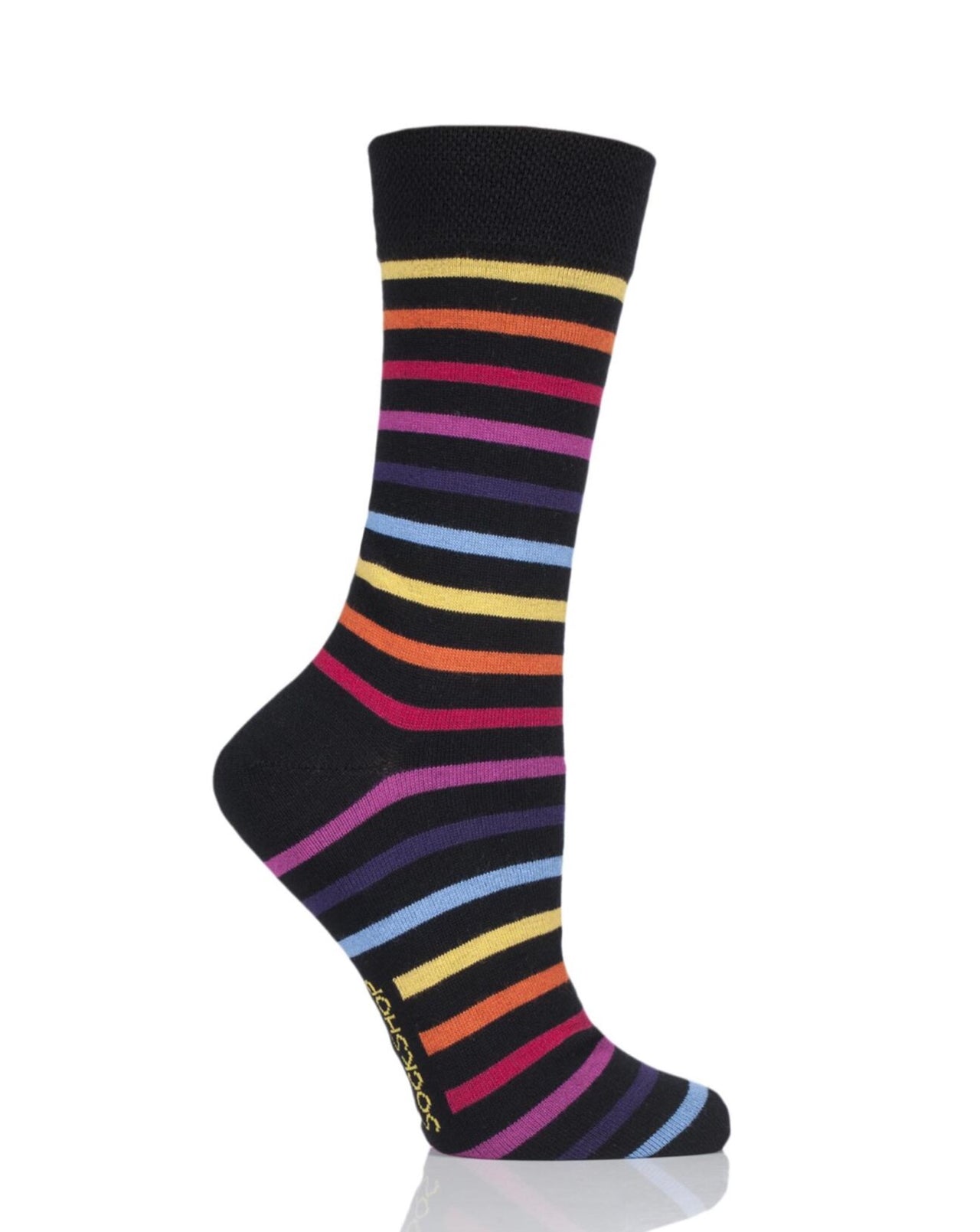 1 Pair Sockshop Rainbows Striped Bamboo Socks