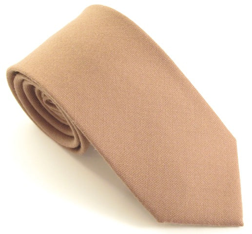 Van Buck Plain Wool Tie - Beige