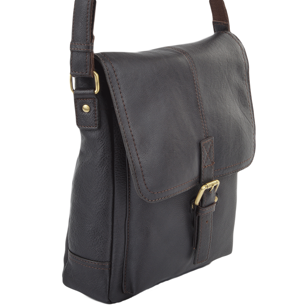 Ashwood Leather Westminster Benjamin A4 Messenger Bag - Brown
