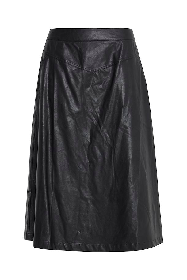 B Young ESONI Black Pleather Skirt