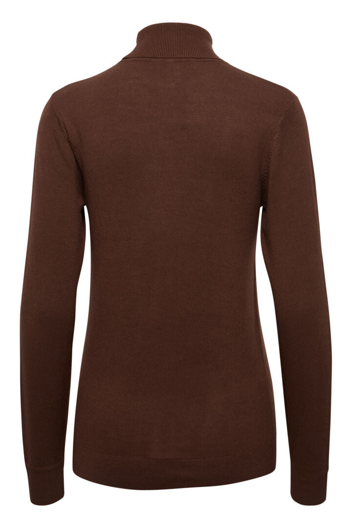 B Young PIMBA Chicory Coffee Roll Neck Jumper