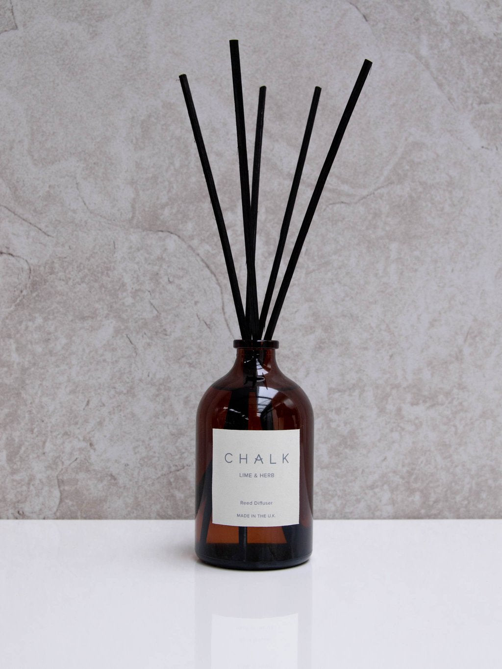 Chalk Amber Glass Diffuser - Lime and Herb