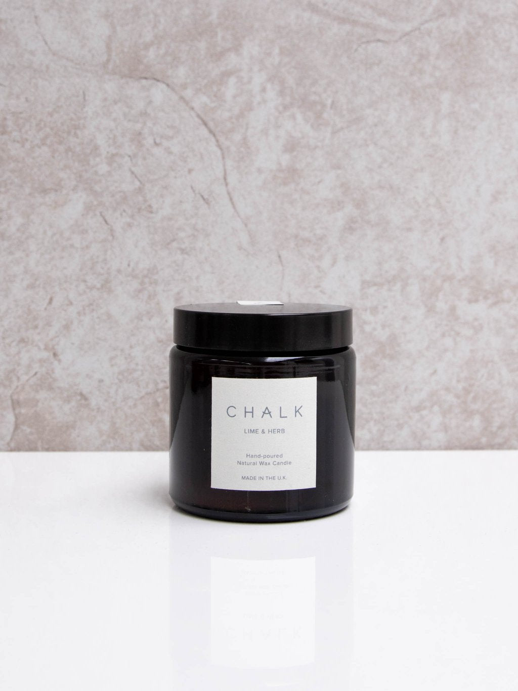 Chalk Amber Jar Candle - Lime and Herb