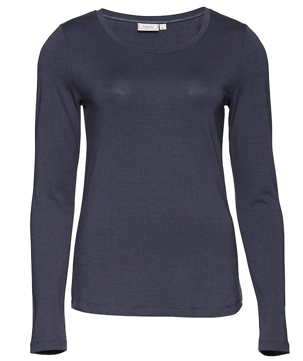 Fransa KASIC Long Sleeve Top - Navy