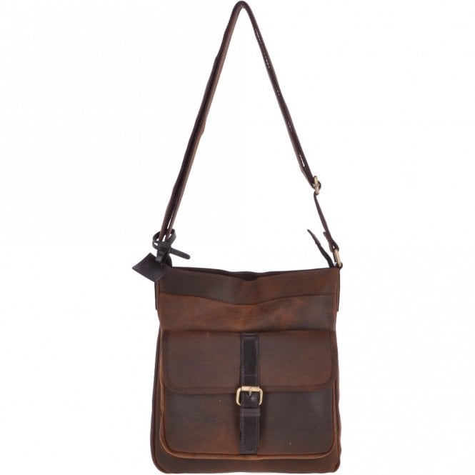 Ashwood Leather Oxford Doug Body Bag - Brown