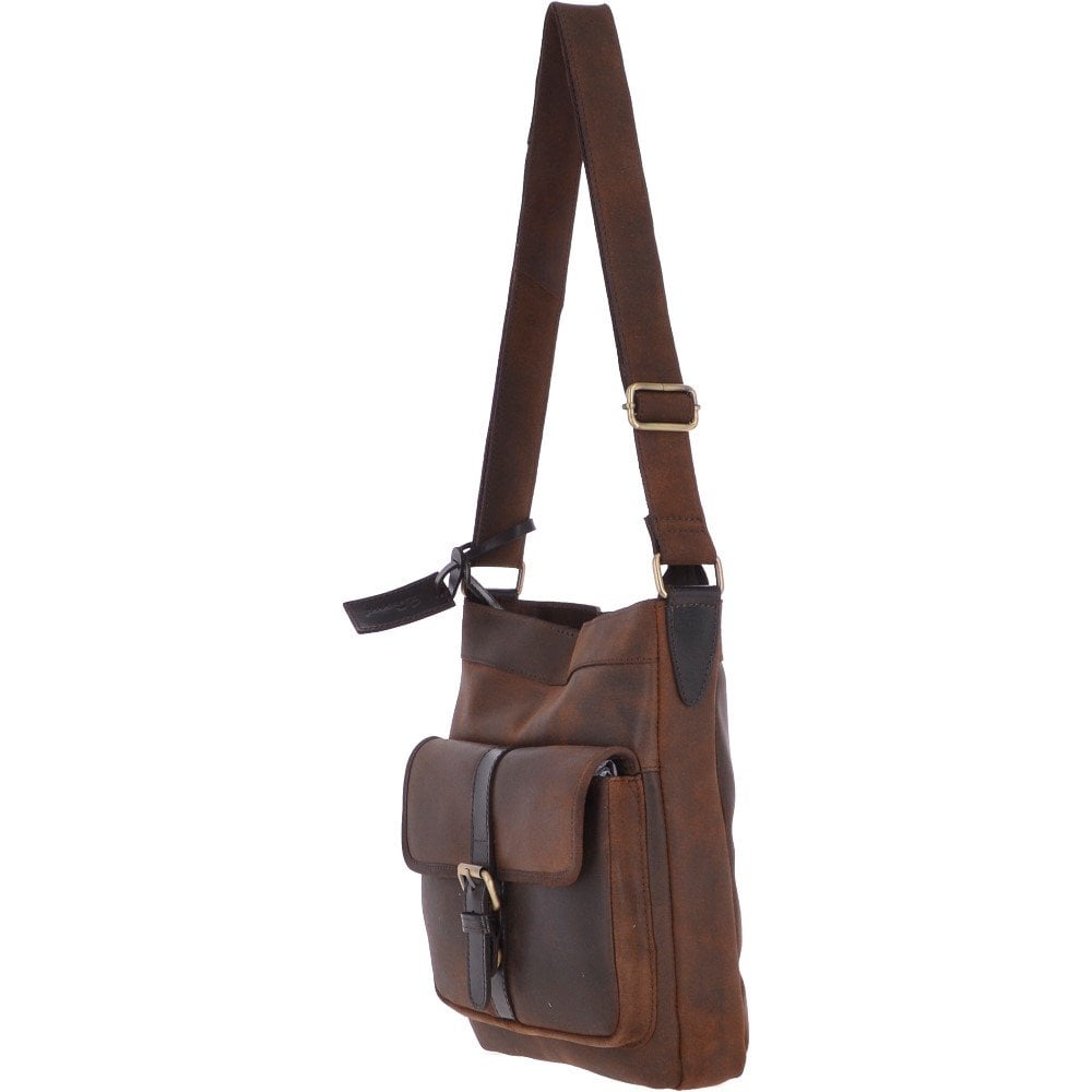 Ashwood Leather Oxford Doug Body Bag - Brown