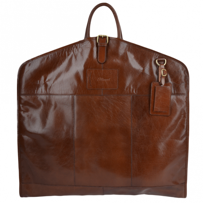 Ashwood Leather Harper Chestnut Folded Suit Carrier