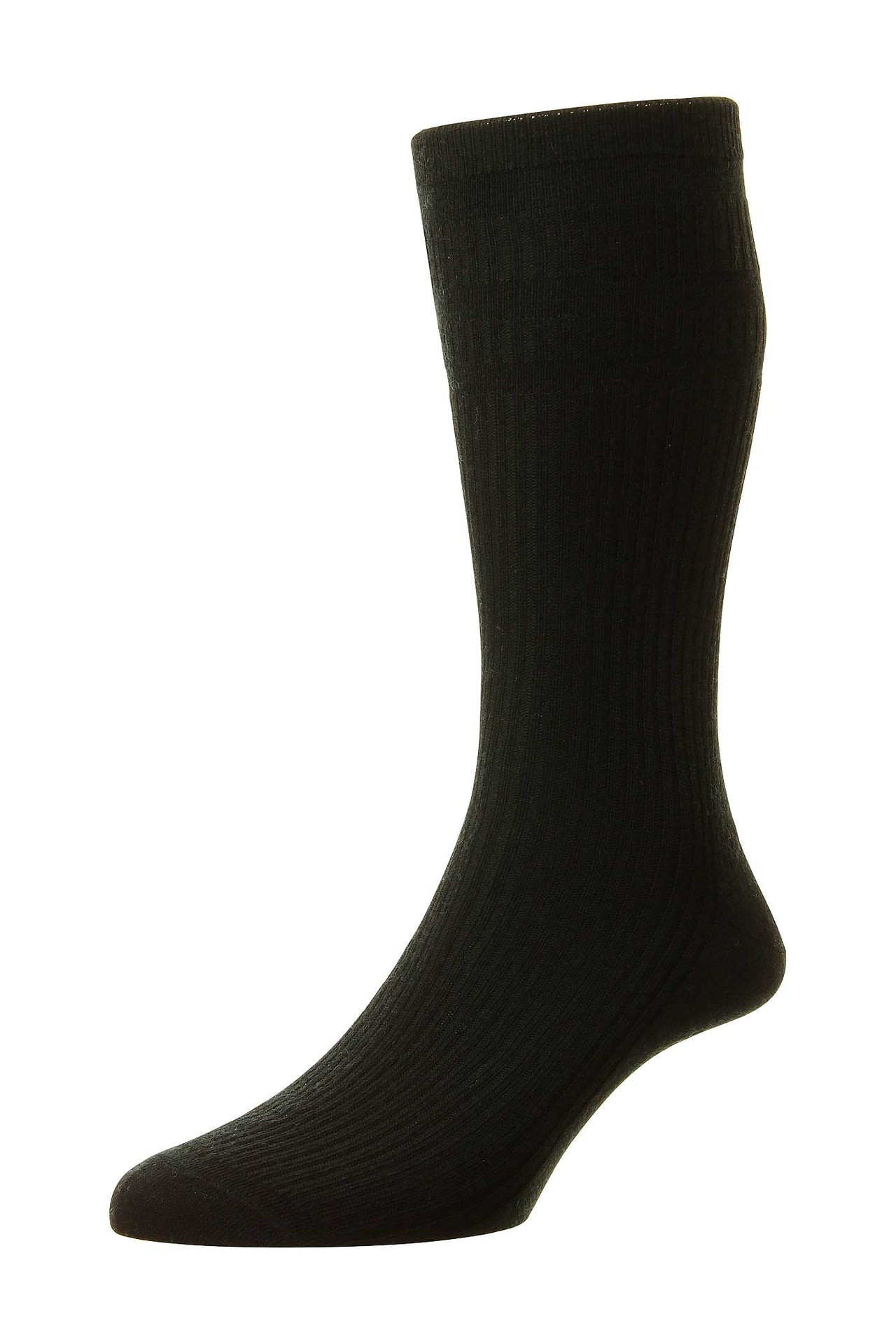 HJ Hall Original Wool Softop Socks - Black
