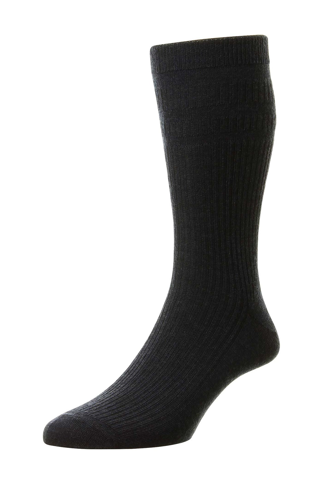 HJ Hall Original Wool Softop Socks - Navy