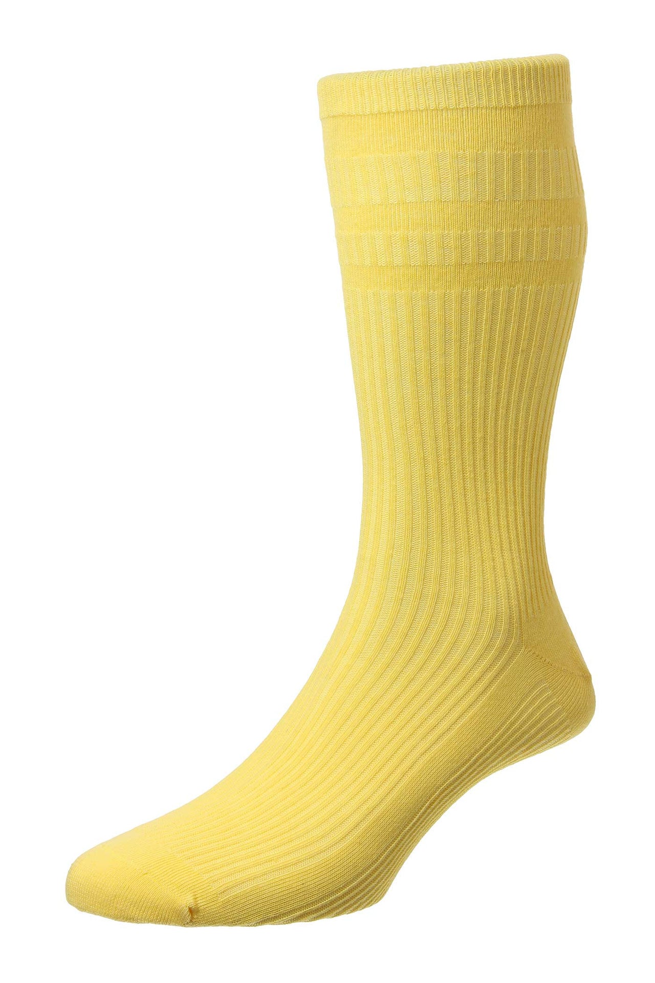HJ Hall The Original Cotton Softop Socks - Mid Maize