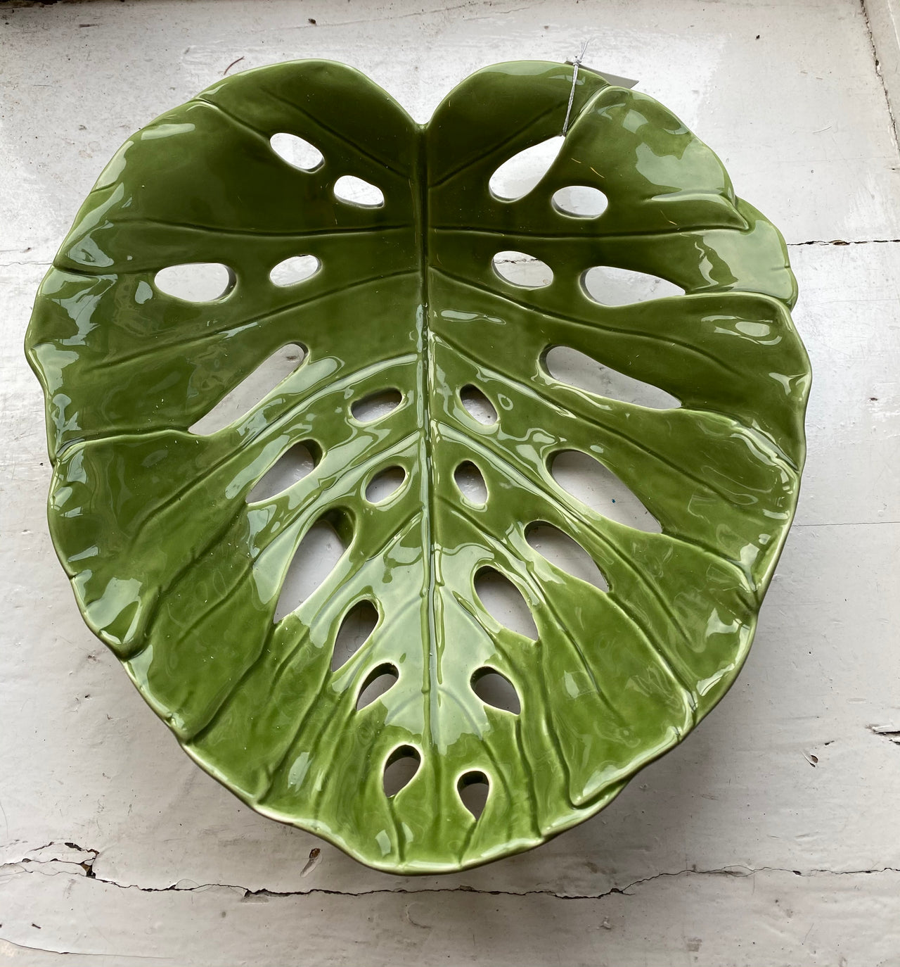 London Ornaments Green Leaf Bowl